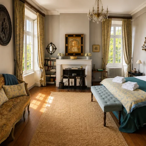 Chambre Dominique avec lit et canapé